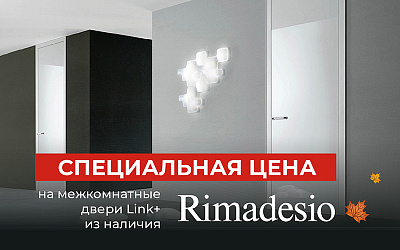 Специальная цена на двери Rimadesio Link+ из складской программы!